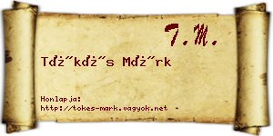 Tőkés Márk névjegykártya